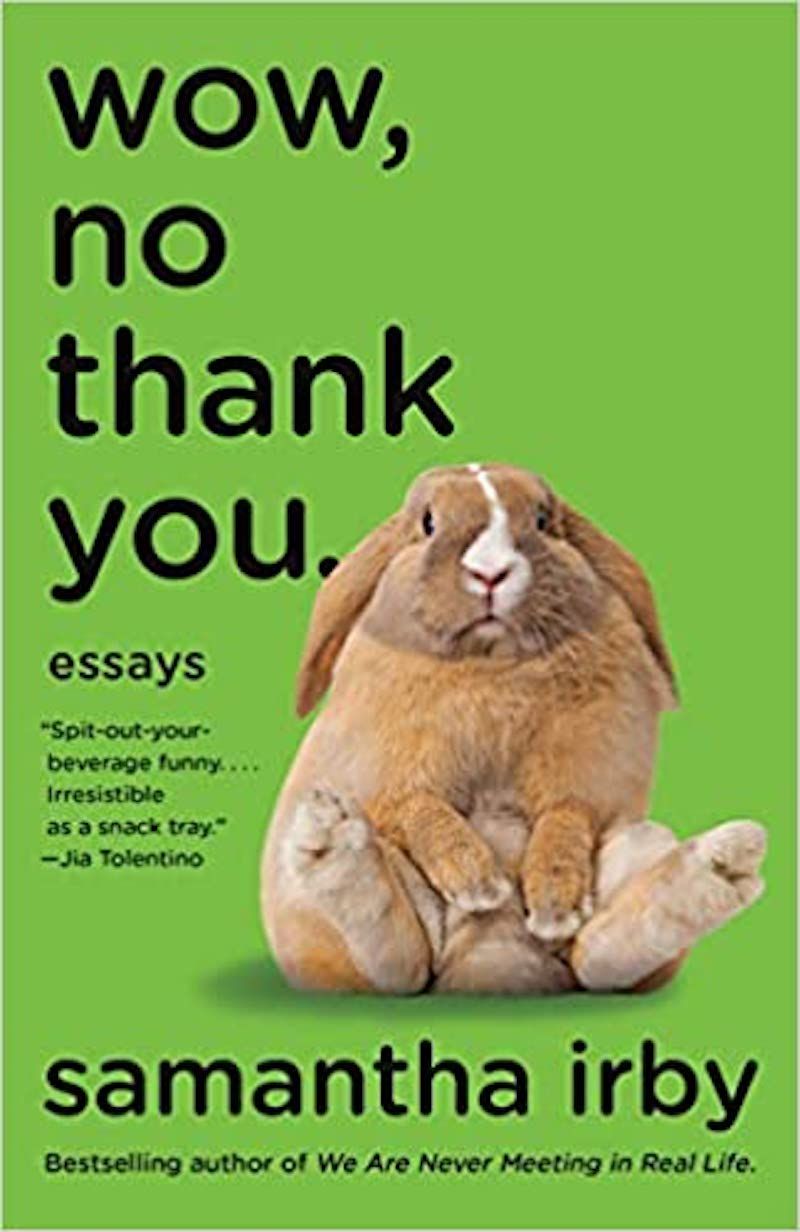 Wow, No Thank You Couverture de livre avec lapin