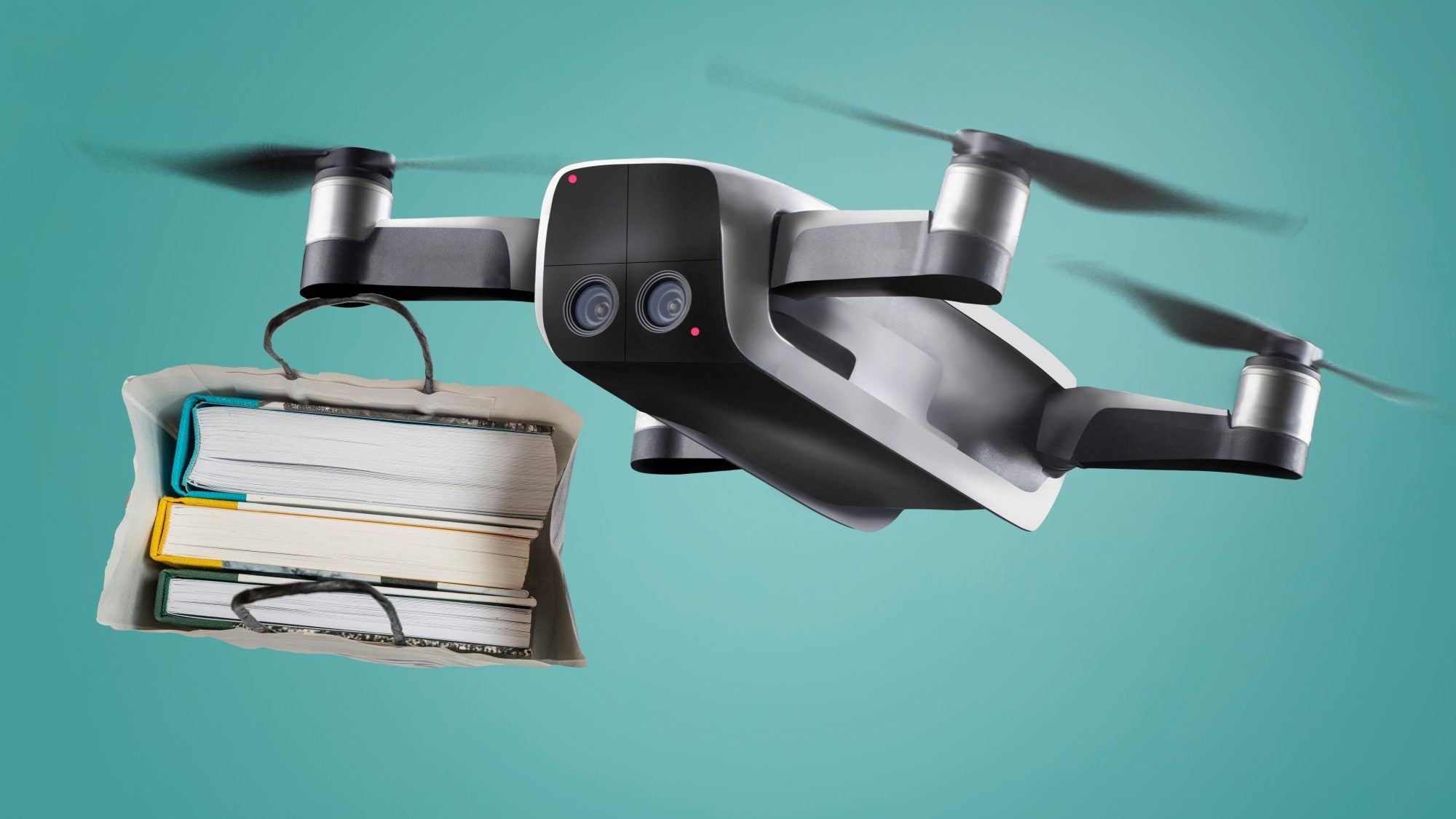 Un bibliotecar a configurat un serviciu de drone pentru a arunca cărți din bibliotecă, astfel încât copiii să poată continua să citească