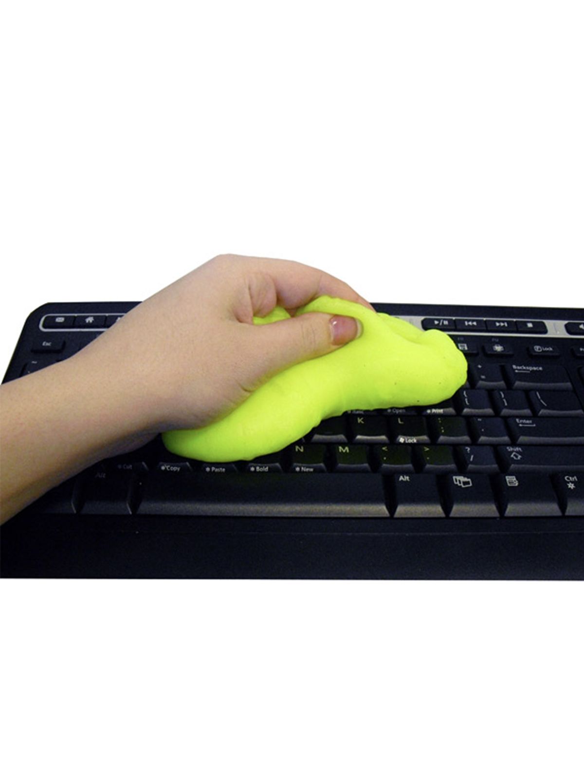 Hoe toetsenbordspleten te reinigen, groene reinigingsplamuur