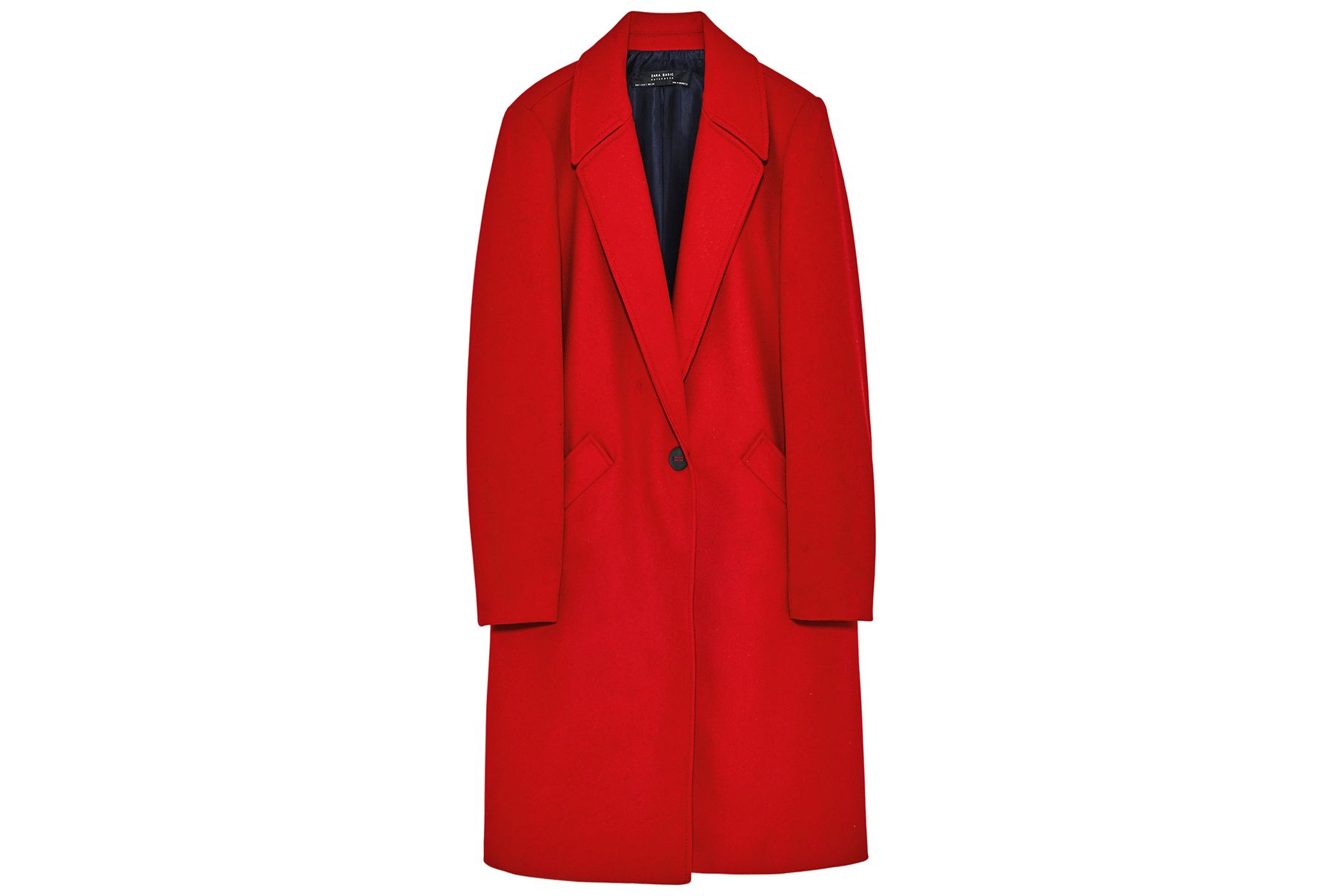 Palton de lână masculin Zara în roșu