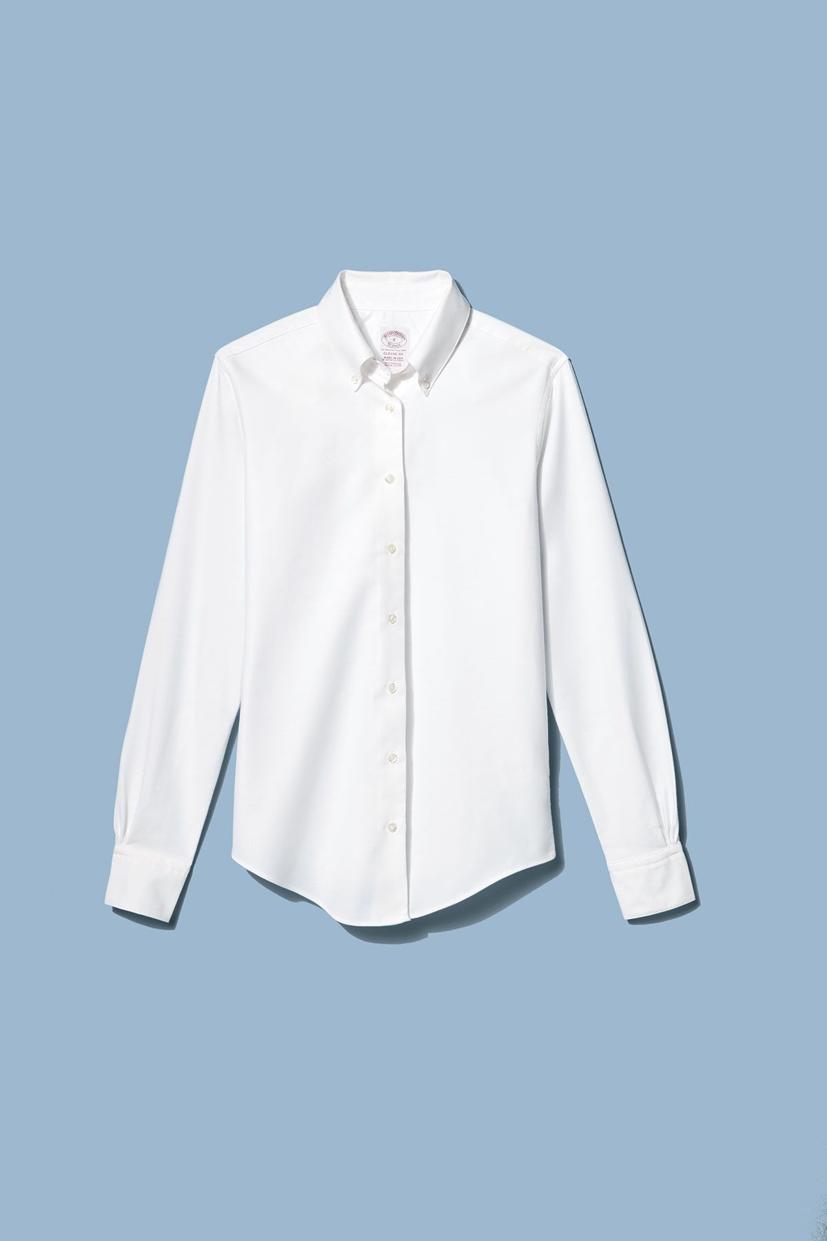 Хлопковая оксфордская рубашка классического кроя на пуговицах Brooks Brothers Supima