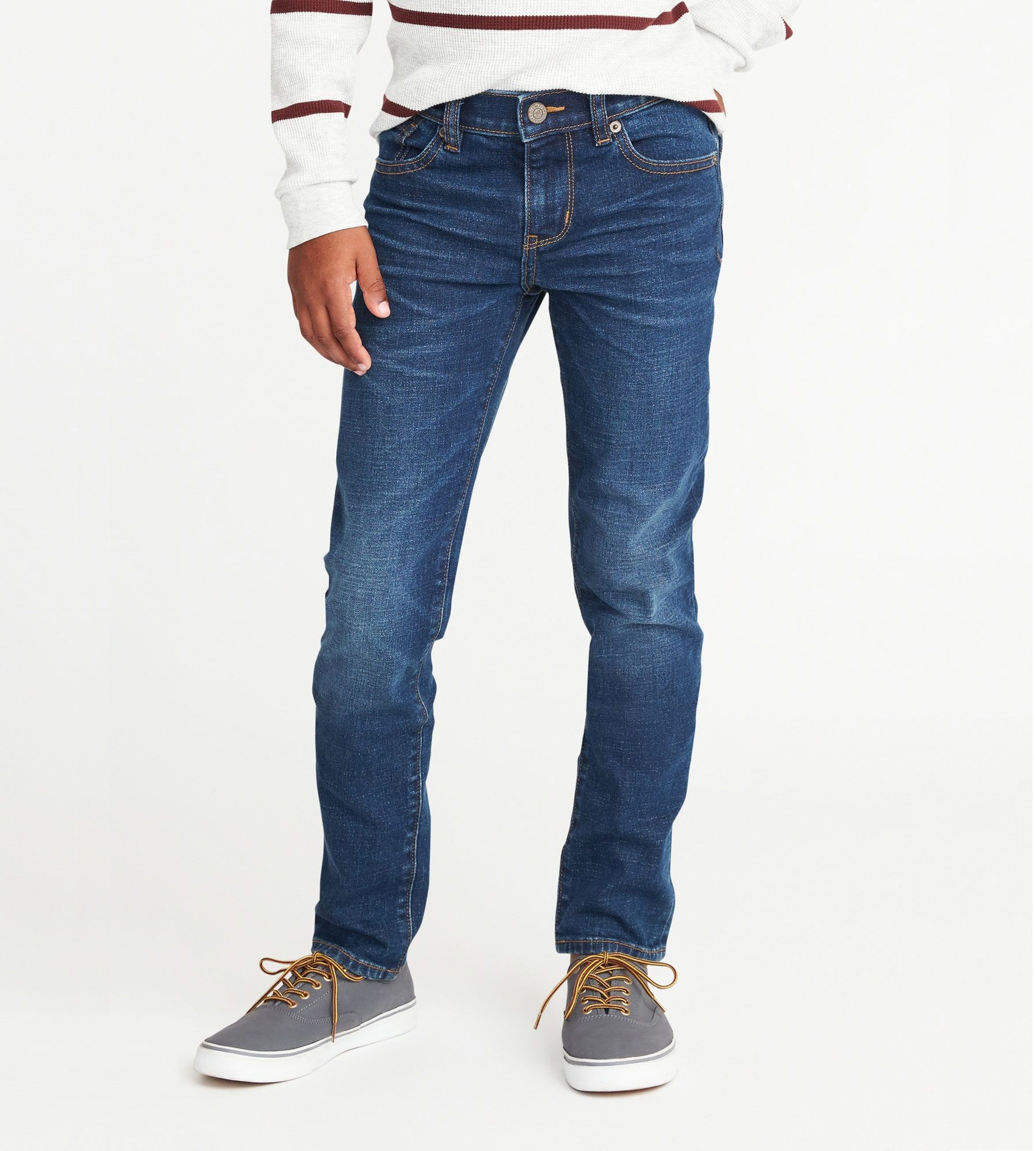 Calça jeans Slim Taper embutida para meninos