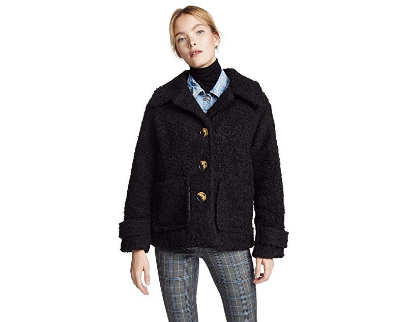 Free People So Soft Cosy Peacoat