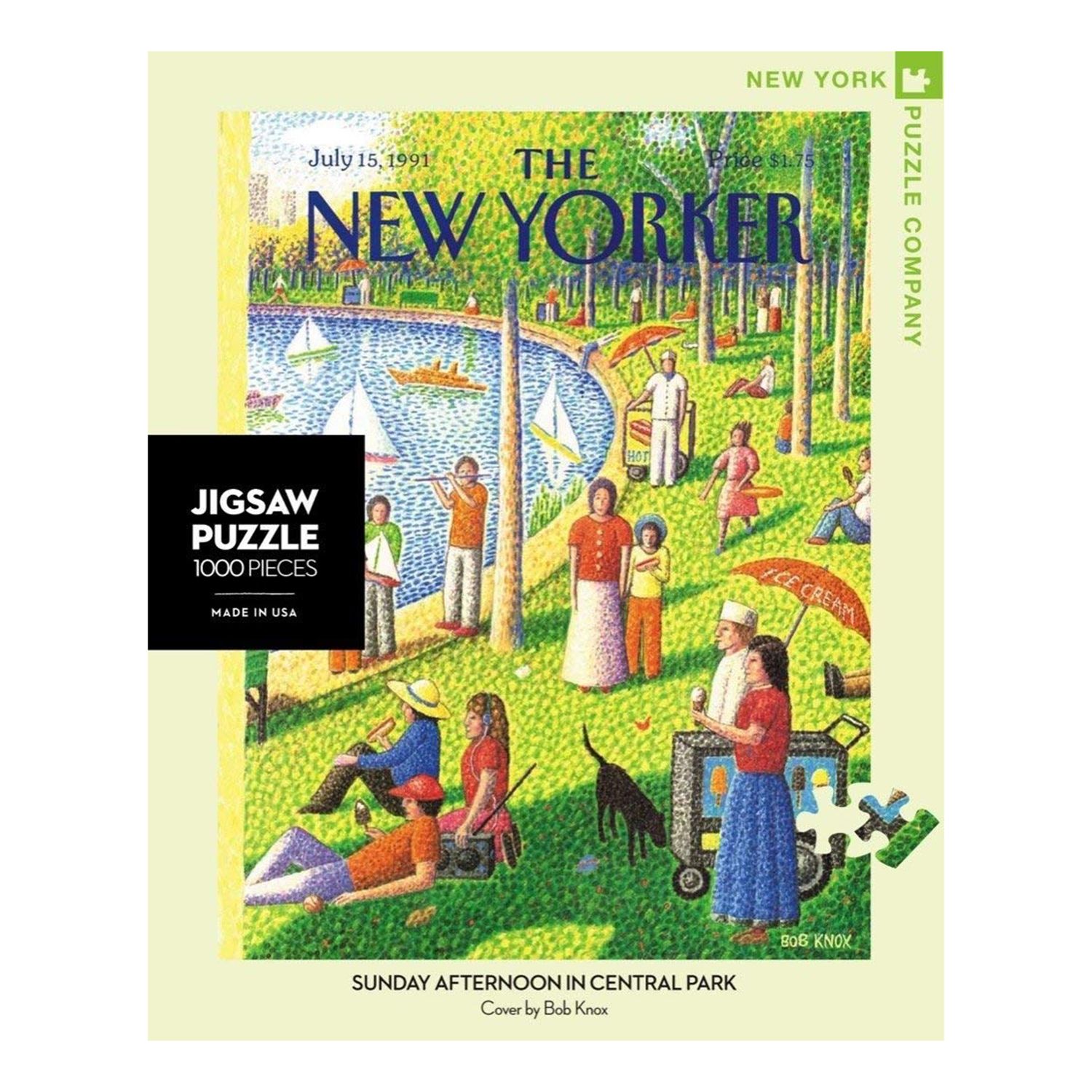 New York Puzzle Company New Yorker v nedeľu popoludní v Central Parku