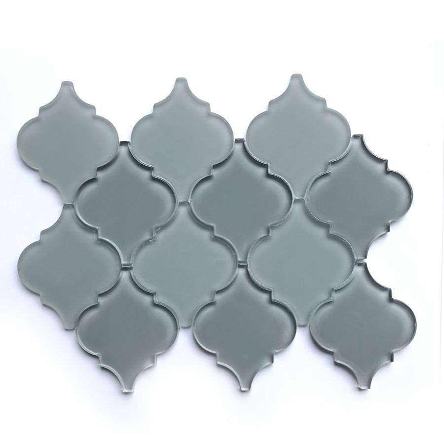 Bestview Grey 9 x 12-in Glass Lantern Mosaic Wall Tile; $ 12,98; lowes.com.