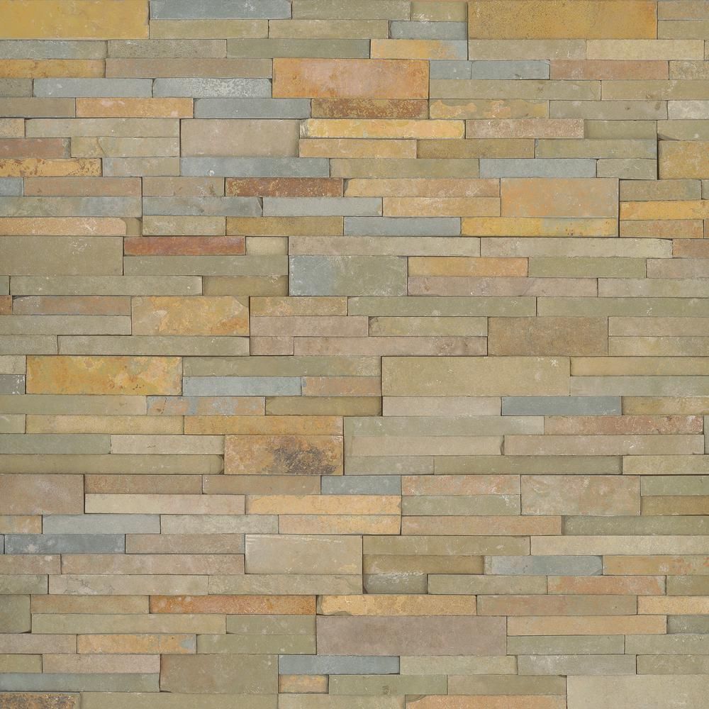 Salvador Vanilla Ledger Painel 6 x 24 pol. Natural Limestone Wall, $ 3,39 / sq. ft .; homedepot.com