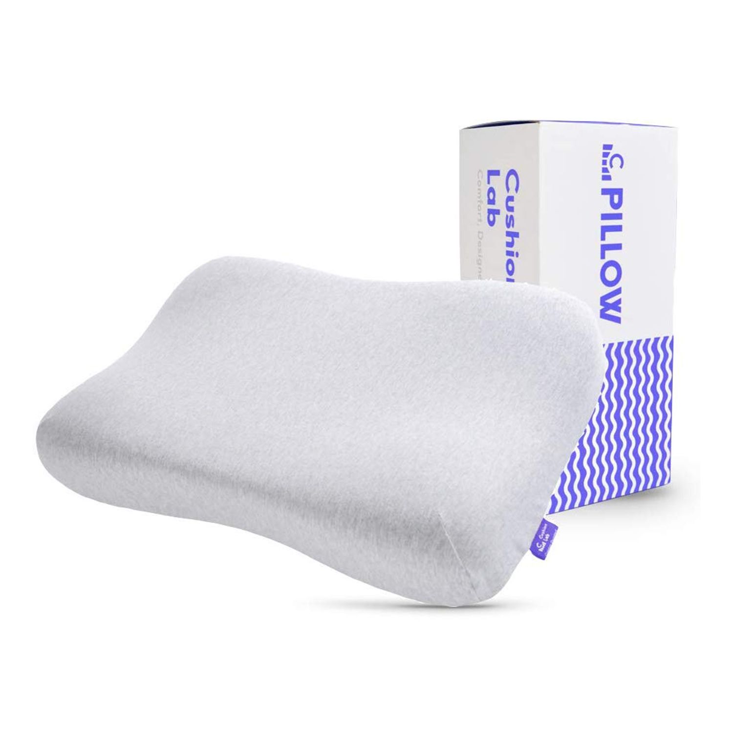 Cushion Lab Plush Comfort Gel Infused Memory Foam Contour Pillow