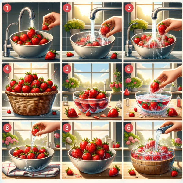 イチゴをきれいにするための最も効果的なテクニック