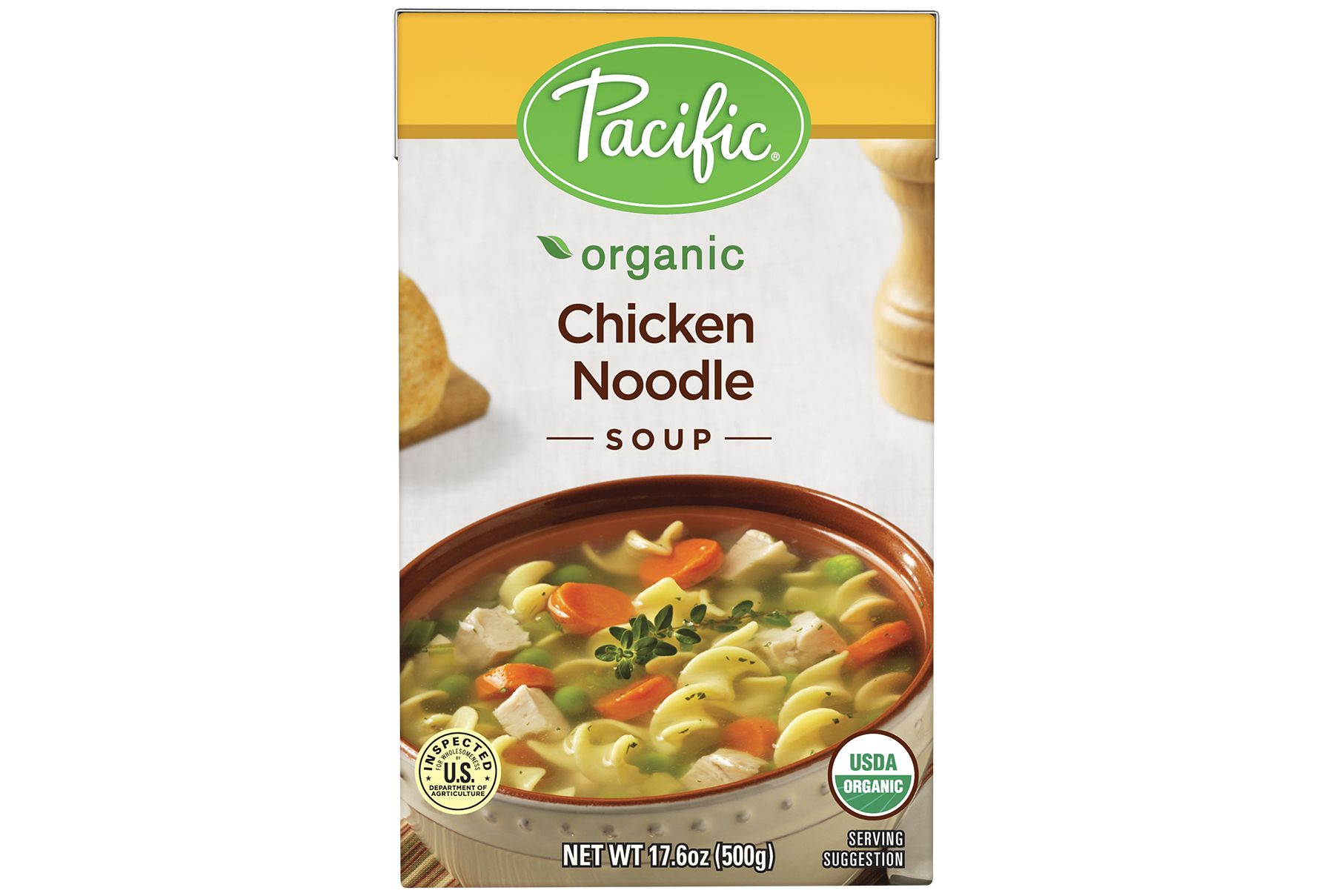 Zuppa di spaghetti di pollo biologica di Pacific Foods