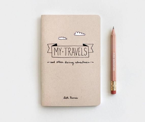 Καλύτερες ιδέες Stuffer για άνδρες, γυναίκες και έφηβους: Travel Journal From Etsy