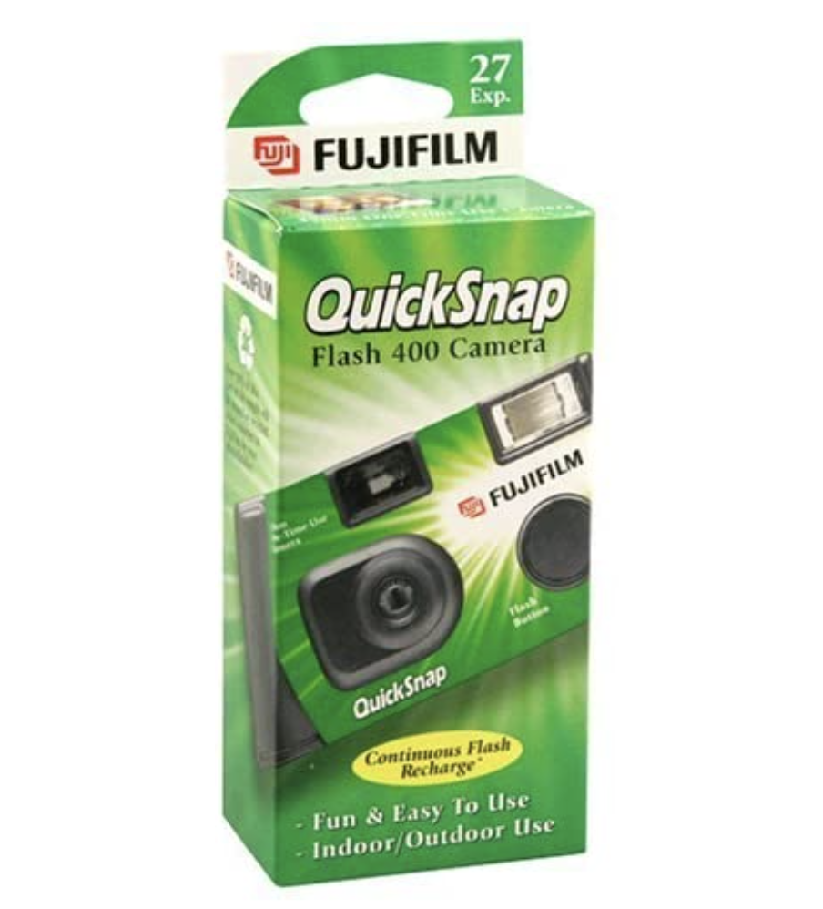 Mejor relleno de calcetines: cámara desechable Fujifilm