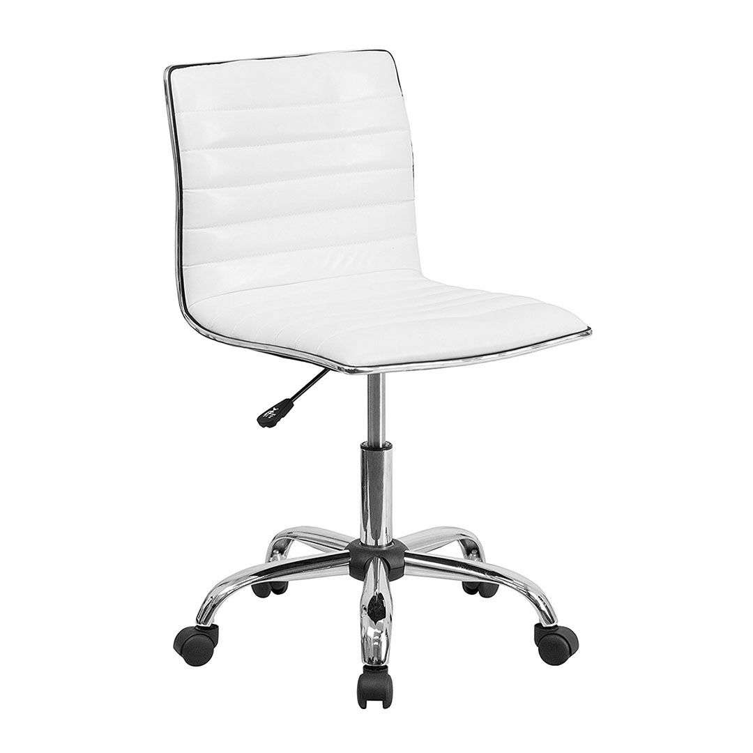 mobilier flash scaun pivotant fără brațe amazon alb