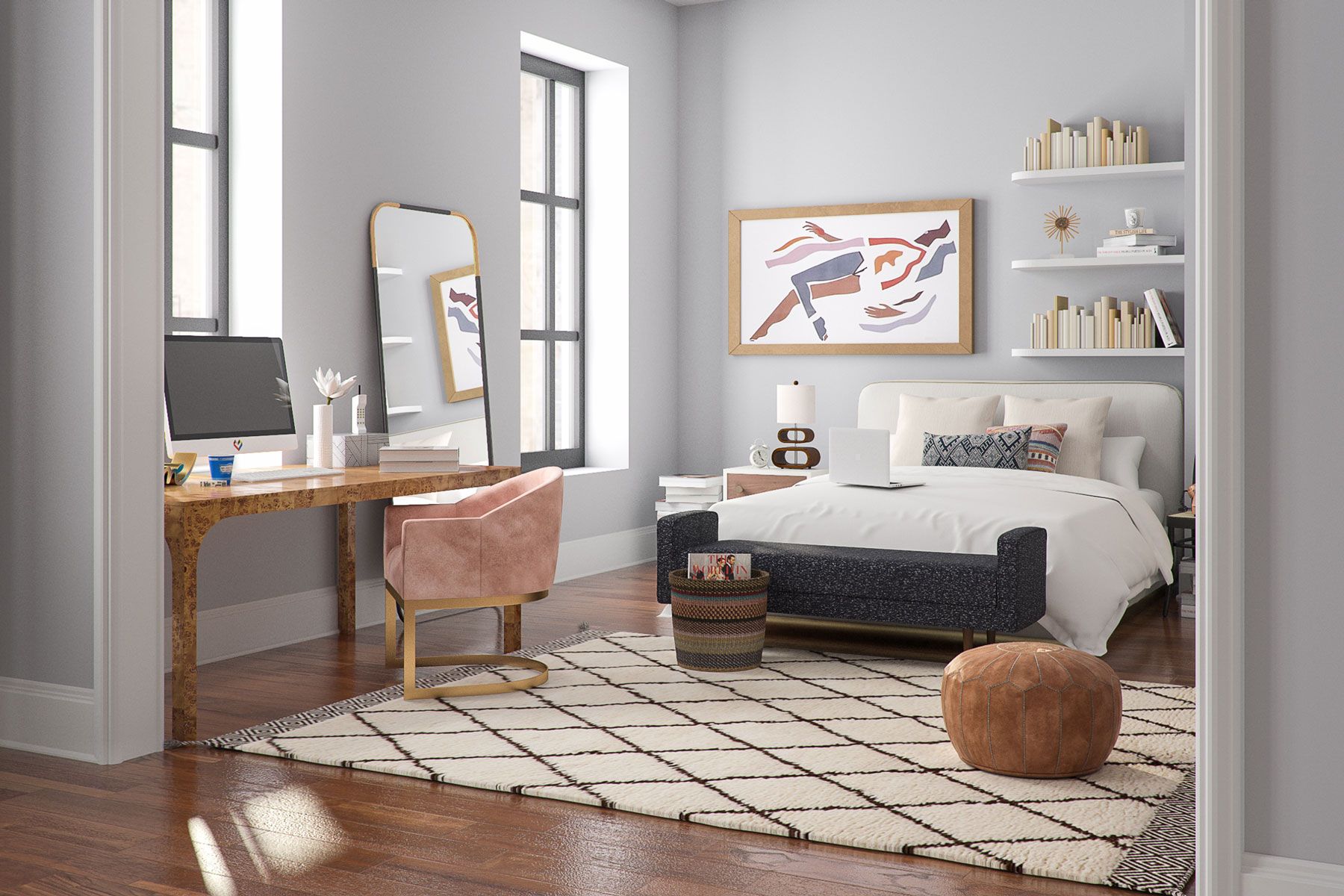 室内设计师创造了凯莉的欲望都市公寓的现代版本——它看起来如此华丽