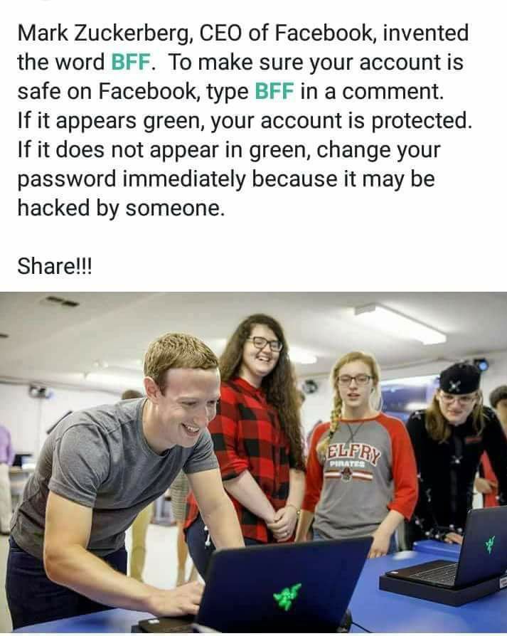კიდევ ერთი Facebook ხუმრობა ვრცელდება და მას შეუძლია უსაფრთხოების ცრუ გრძნობამდე მიგიყვანოთ