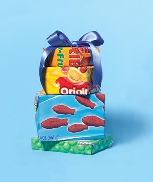 Опаковки за бонбони, използвани като опаковка за подаръци