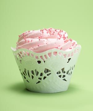 Tapete de papel como soporte para cupcakes