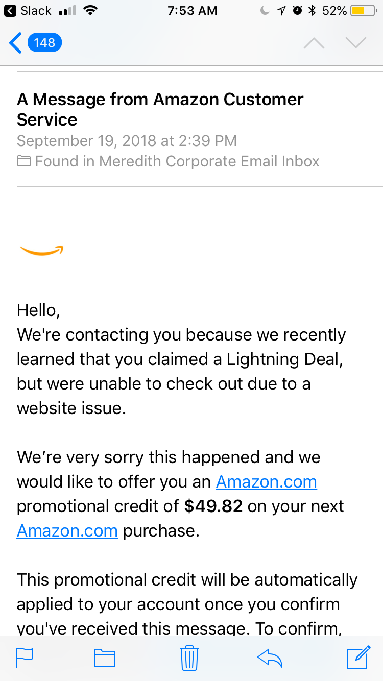 Amazon phishing -sähköposti