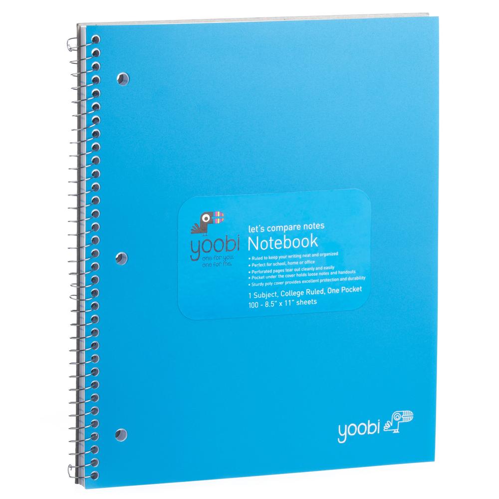 blå spiral notesbog
