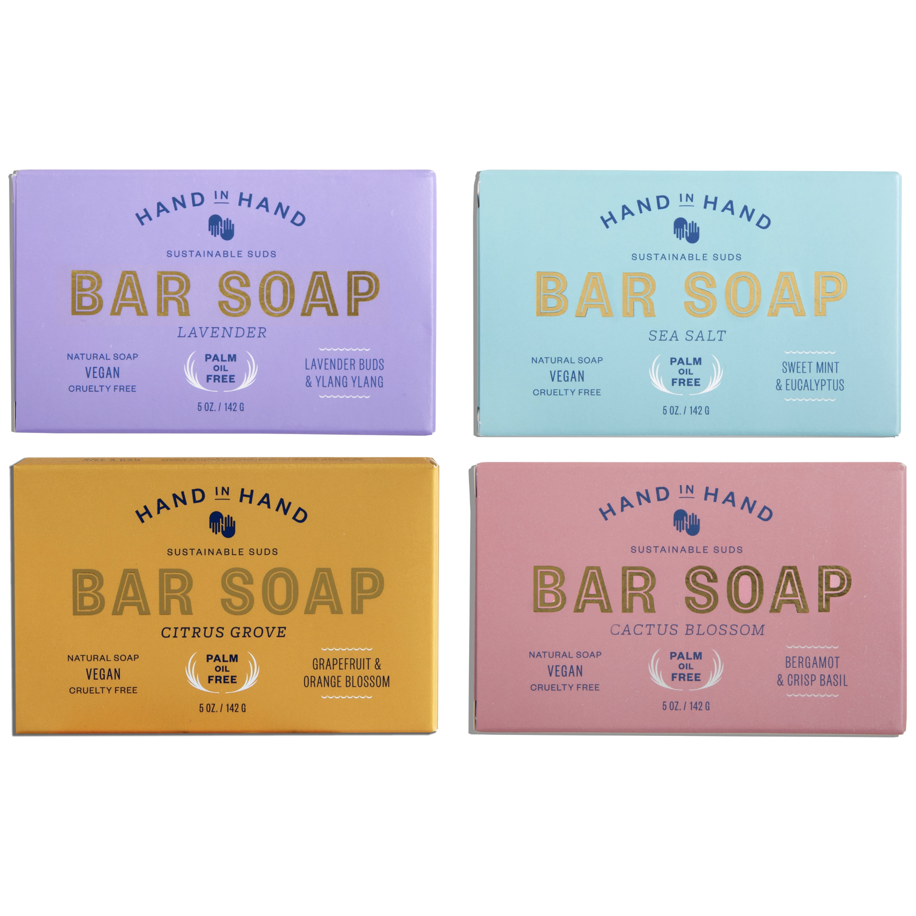Δώρα που δίνουν πίσω - Hand-Hand 4 Pack Assorted Bar Soap Set