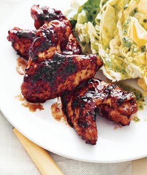 Superbowl Food: Sweet and Tangy Wings With Butter Salat Salat