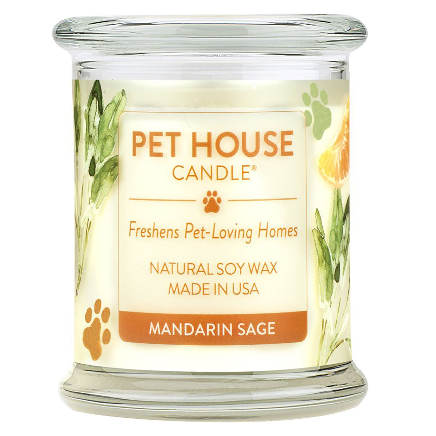 Pet House Mandarin Sage Natural Soy Candle