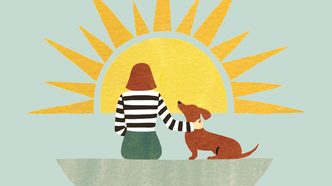 Karen Sandstrom beskæftiger sig med at miste sit kæledyr: illustration af kvinden og hendes gravhund