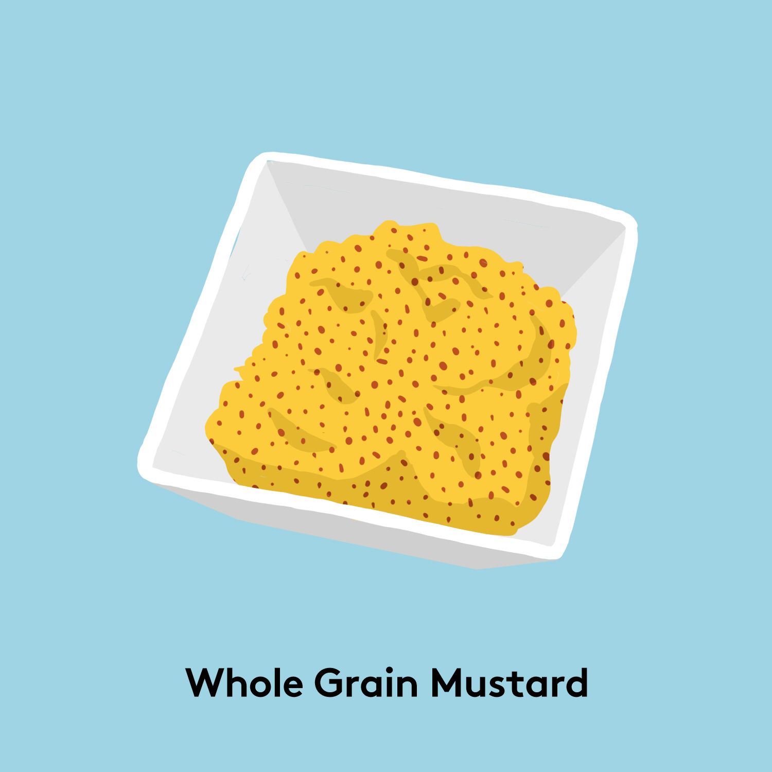 Seòrsan mustard - dealbh mustaird gràin gu lèir