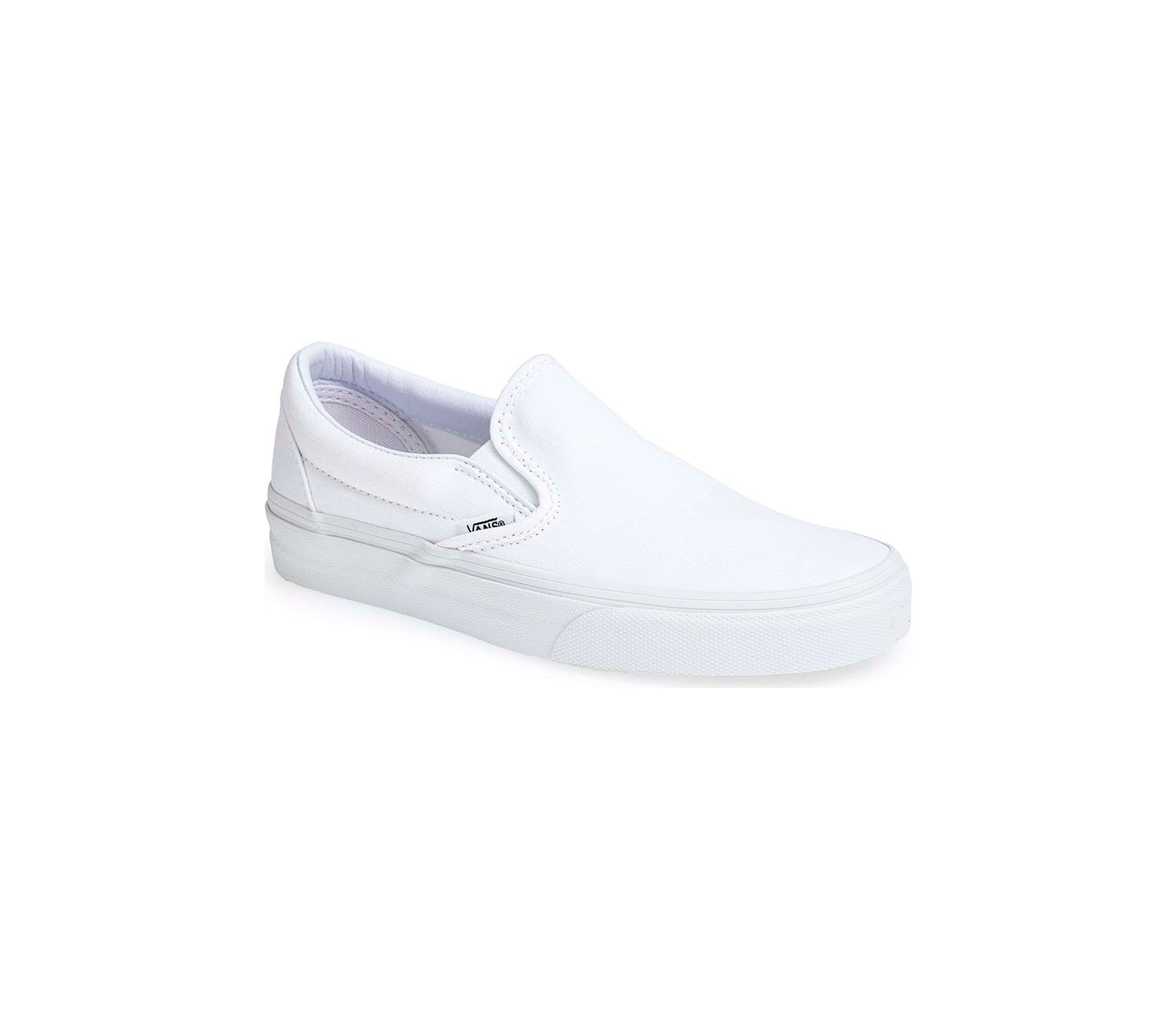 weißer Slip-On-Sneaker aus Canvas