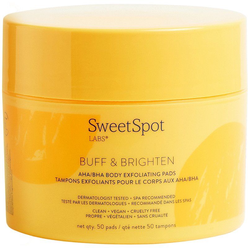 inngrodd-hår-behandling-SweetSpot Labs Buff & Brighten Body Exfoliating Pads