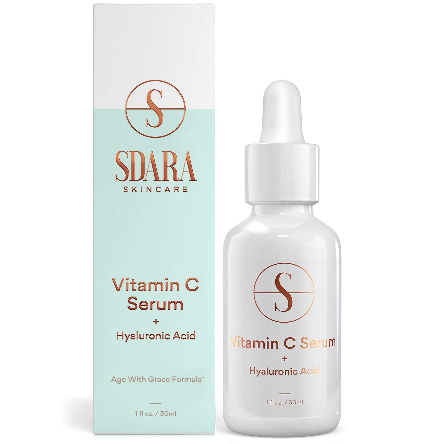 Sdara Skincare Վիտամին C շիճուկ դեմքի համար՝ հիալուրոնաթթվով 5%