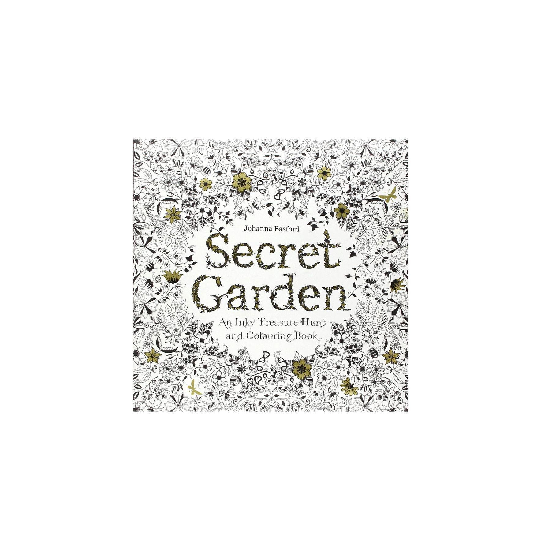 Jardín secreto: una búsqueda del tesoro con tinta y un libro para colorear