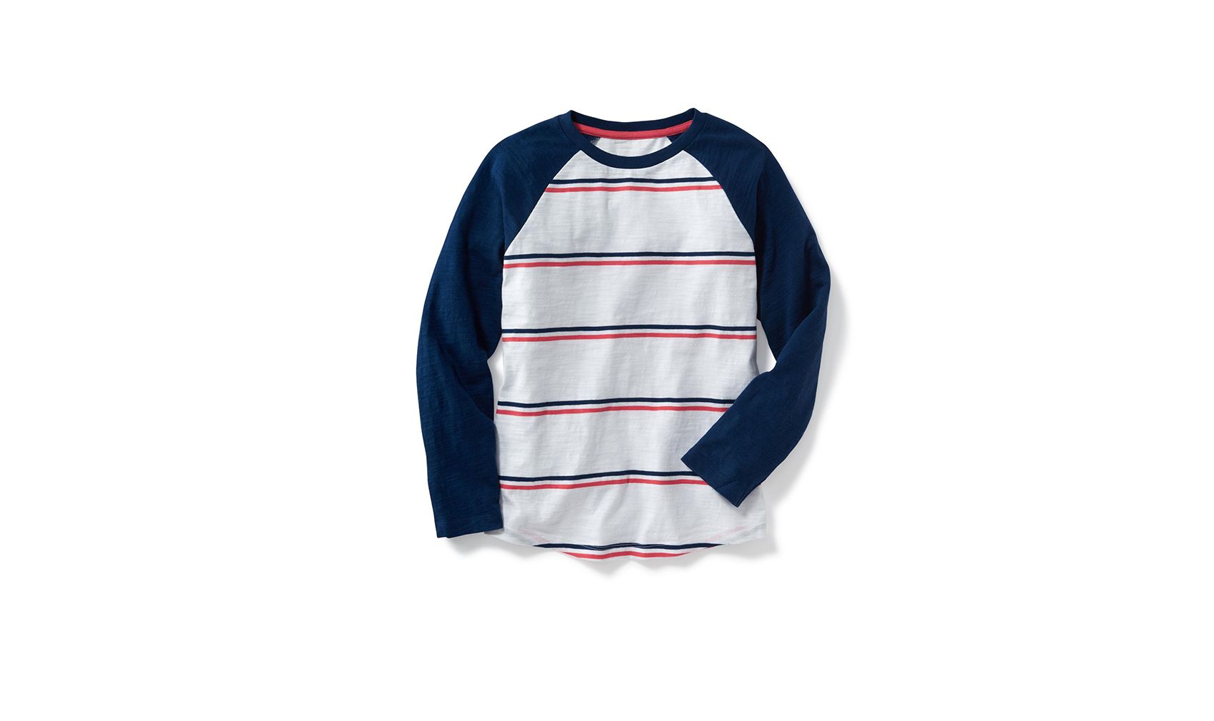 올드 네이비 보이즈의 래글런 슬리브 야구 티셔츠