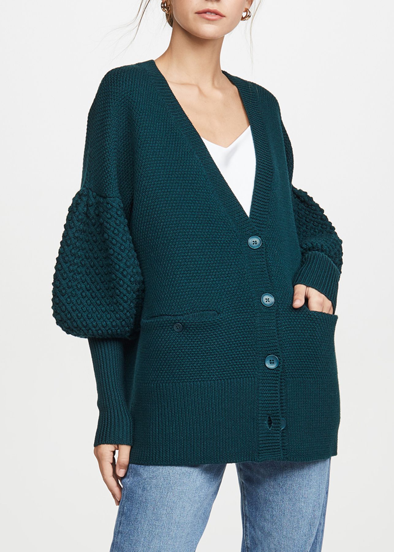 Workowate swetry rozpinane: Lofty Wełniany sweter oversize Jonathan Simkhai