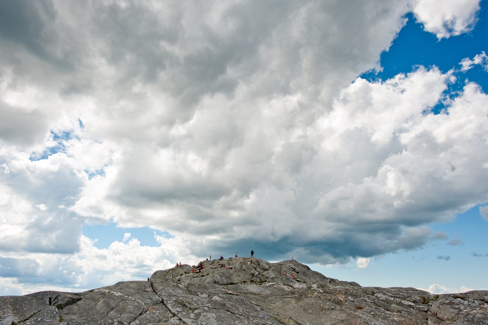Toppen av Mount Monadnock, New Hampshire