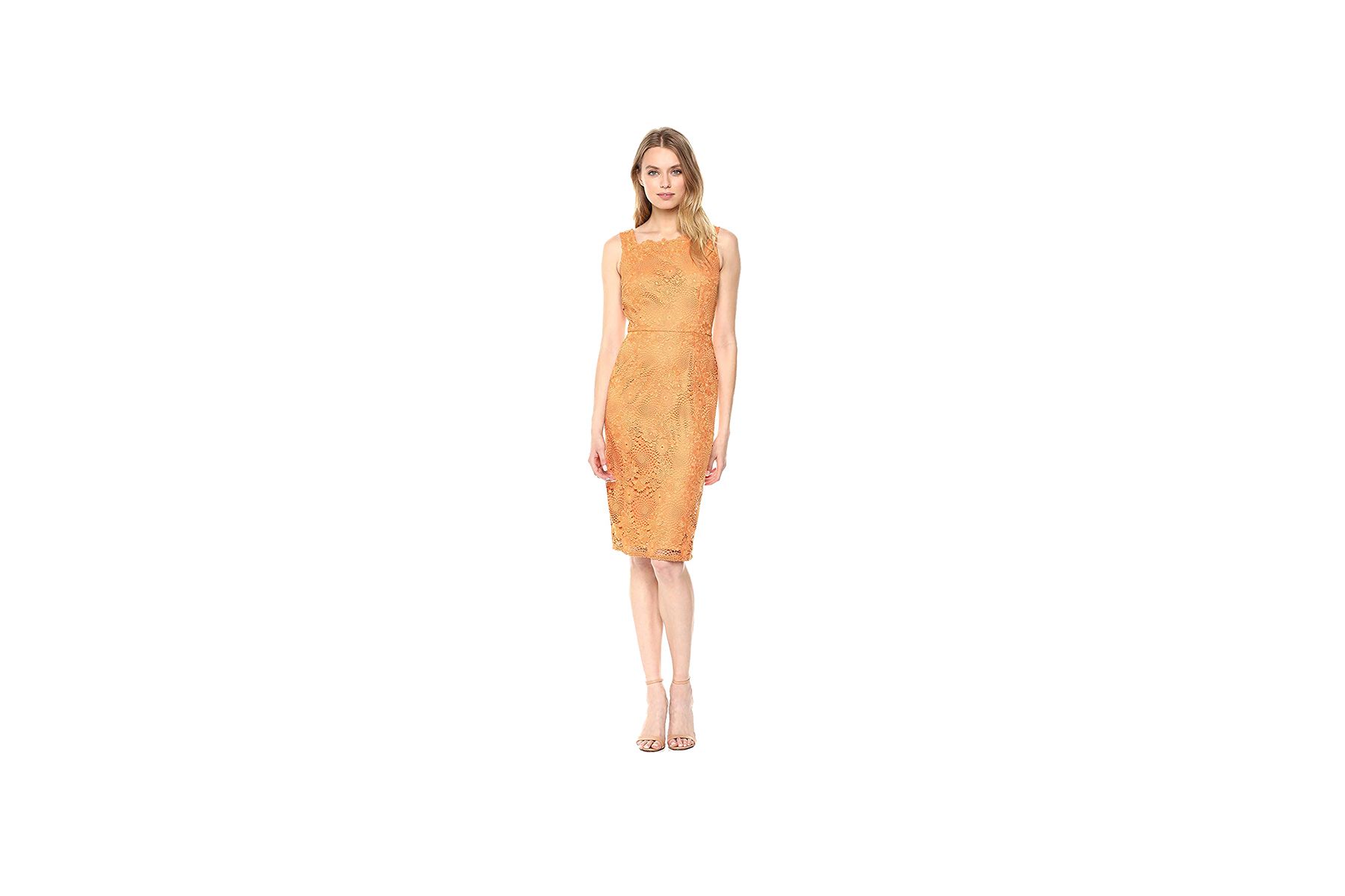 „Adrianna Papell“ nėrinių nėrinių apvalkalo suknelė